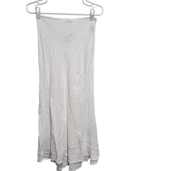 Free People White Midi Skirt Flowy Boho Women’s Small - Picture 3 of 6